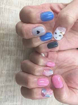 「にゃんこ」｜もに(･(ｪ)･`｡)♡さん（レディース・156cm）の春コーディネート