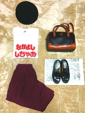 「used mix」｜「アイテム（ハンチング/ベレー帽）」を使った、ＳＯＲ⚘さん（レディース・154cm）の秋コーディネート