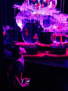 「fafa（フェフェ）のアイテム（バックパック/リュック）」を使った、あやねこさん（キッズ・125cm）の夏コーディネート