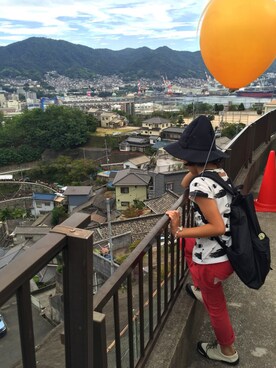「青空」｜「アイテム（その他）」を使った、あやねこさん（キッズ・127cm）の秋コーディネート