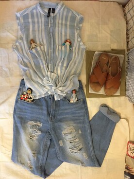 「アイテム（サンダル）」を使った、tingtinglovesclothesさん（レディース・50cm・20代）の夏コーディネート