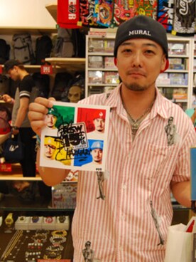 「MURAL（ミューラル）のアイテム（帽子）」を使った、かずさん（メンズ・174cm）の夏コーディネート