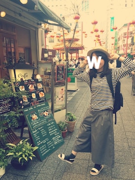 「SALON adam et rope'（サロン アダム エ ロペ）のアイテム（ハット）」を使った、W.Allegoryさん（レディース・155cm）の春コーディネート