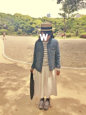「SALON adam et rope'（サロン アダム エ ロペ）のアイテム（ハット）」を使った、W.Allegoryさん（レディース・155cm）の春コーディネート