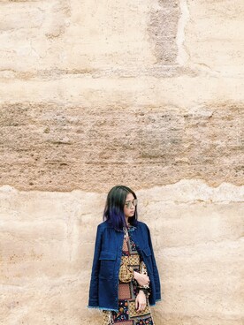 「travel」｜「アイテム（デニムジャケット）」を使った、kelpieslylさん（レディース・166cm）の春コーディネート