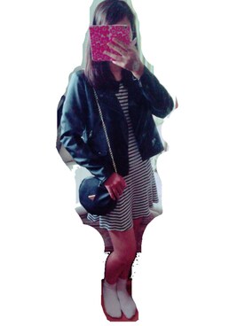 「H&M（エイチ・アンド・エム）のアイテム（ワンピース/ドレス、ホワイト系）」を使った、ワカメさん（レディース・164cm）の春コーディネート