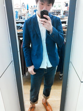 「JOURNAL STANDARD relume（ジャーナルスタンダード　レリューム）のアイテム（その他シューズ）」を使った、あまっちさん（メンズ・173cm）の春コーディネート