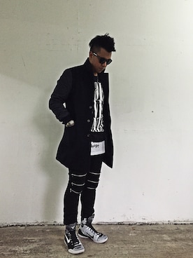 「TOPMAN（トップマン）のアイテム（ベスト）」を使った、Wun Hooさん（メンズ・173cm）の春コーディネート