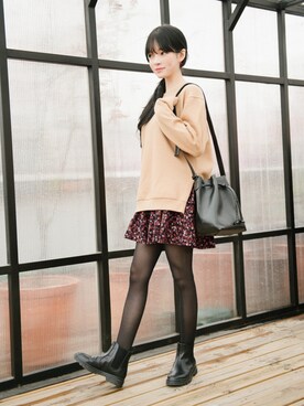 「アイテム（スカート、その他）」を使った、mixxmixさん（レディース・160cm）の秋コーディネート