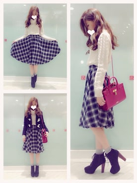 「ウエストイン」｜「アイテム（ダッフルコート）」を使った、SAYAさん（レディース・162cm）の秋コーディネート