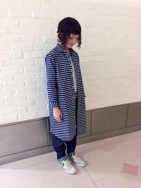 「FRAPBOIS half」｜「アイテム（シャツワンピース）」を使った、MATSUKOさん（レディース・152cm）の春コーディネート