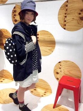 「FRAPBOIS half」｜「アイテム（帽子）」を使った、MATSUKOさん（レディース・152cm）の春コーディネート