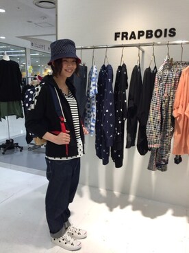 「FRAPBOIS half」｜「アイテム（帽子）」を使った、MATSUKOさん（レディース・152cm）の春コーディネート