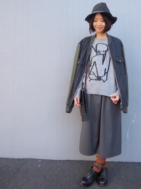 「FRAPBOIS（フラボア）のアイテム」を使った、MATSUKOさん（レディース・152cm）の秋コーディネート