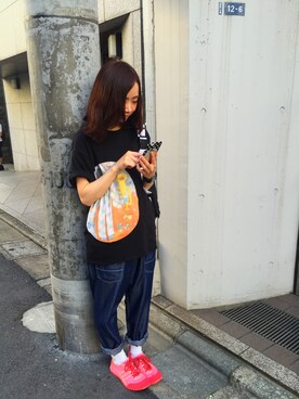 「FRAPBOIS」｜「アイテム（PC・スマホグッズ/家電）」を使った、MATSUKOさん（レディース・152cm）の春コーディネート