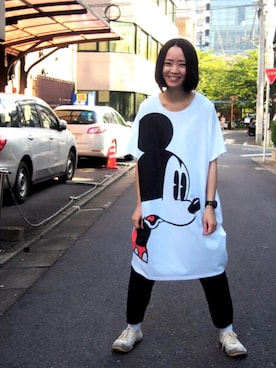 「ミッキー」｜MATSUKOさん（レディース・152cm）の夏コーディネート