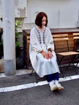 「FRAPBOIS（フラボア）のアイテム」を使った、MATSUKOさん（レディース・152cm）の秋コーディネート