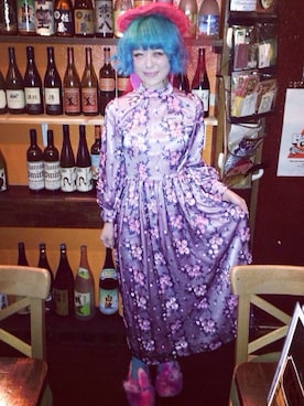 「AHCAHCUM.muchacha（アチャチュムムチャチャ）のアイテム（シューズ）」を使った、しおちゃんさん（レディース・155cm）の夏コーディネート