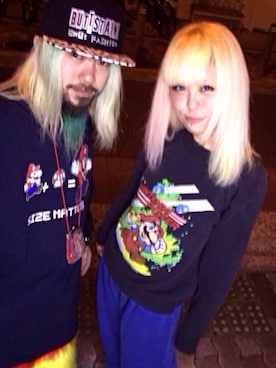 「BUTTSTAIN（バットステイン）のアイテム（帽子）」を使った、しおちゃんさん（レディース・155cm）の春コーディネート