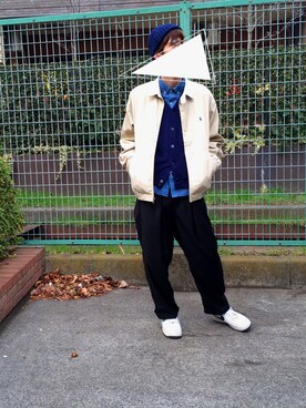 「POLO RALPH LAUREN（ポロ ラルフ ローレン）のアイテム（ブルゾン、ベージュ系）」を使った、たろーさん（メンズ・174cm）の冬コーディネート