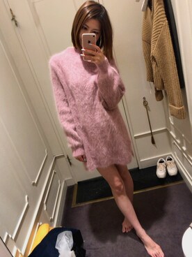 「FRAY I.D（フレイアイディー）のアイテム（ワンピース、ピンク系）」を使った、kumata さん（レディース・166cm）の秋コーディネート