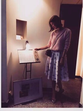 「rich-（リッチ）のアイテム（ニット/セーター、ピンク系）」を使った、kumata さん（レディース・166cm）の秋コーディネート