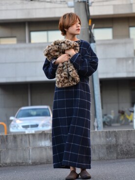 「AUTTAA」｜「アイテム（ワンピース/ドレス）」を使った、yuzuha さん（レディース・158cm）の秋コーディネート