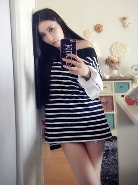 「WHATEVER（ファットエバー）のアイテム」を使った、Vanesayoyoさん（レディース・172cm）の夏コーディネート