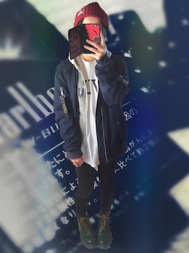 「Deviluse（Deviluse）のアイテム（ブルゾン）」を使った、やねおさん（レディース・152cm）の秋コーディネート