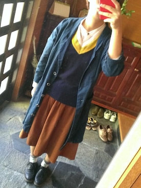 「制服風」｜ぺぇさん（レディース・156cm）の秋コーディネート