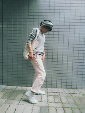 「BLUE BLUE（ブルーブルー）のアイテム（パンツ）」を使った、matoemiさん（レディース・152cm）の秋コーディネート