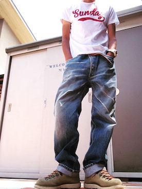 「SEVEN UNION（セブンユニオン）のアイテム」を使った、ハマちゃんさん（メンズ・180cm）の夏コーディネート