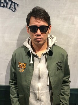 「Subciety（サブサエティ）のアイテム（ブルゾン）」を使った、ENDONORIAKIさん（メンズ・173cm）の冬コーディネート