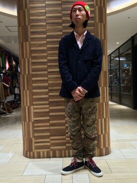 「MANASTASH（マナスタッシュ）のアイテム（スニーカー）」を使った、おかださん（メンズ・175cm）の秋コーディネート