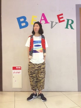 「横尾忠則」｜おかださん（メンズ・175cm）の夏コーディネート