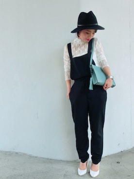 「Import & Select（インポートアンドセレクト）のアイテム（つなぎ/オールインワン）」を使った、yumiさん（レディース・150cm）の春コーディネート