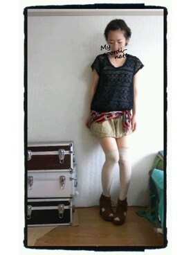 「Jeffrey Campbell（ジェフリーキャンベル）のアイテム（シューズ）」を使った、nayuuさんの夏コーディネート