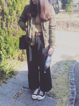 「CONVERSE（コンバース）のCONVERSE コンバース ジャック パーセル / JACK PURCEL（スニーカー）」を使った、まる子さん（レディース・156cm）の冬コーディネート