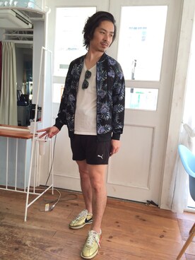 「スボーツミックス」｜「アイテム（スタジャン）」を使った、三上 広幸さん（メンズ・168cm）の春コーディネート
