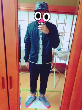 「Right-on（ライトオン）のアイテム（ミリタリージャケット）」を使った、きぃくんさん（メンズ・177cm）の春コーディネート