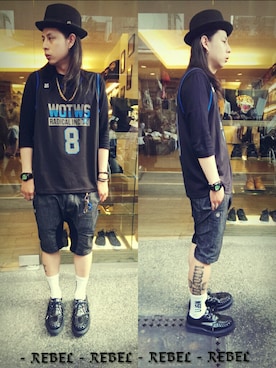 「BRIDGE（ブリッジ）のアイテム（ブーツ）」を使った、EATERさん（メンズ・173cm）の春コーディネート