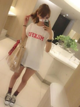 「バンダナ」｜「アイテム（PC・スマホグッズ/家電）」を使った、yuuu. さん（レディース・159cm）の夏コーディネート