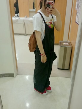 「aiko」｜「アイテム（オールインワン・サロペット）」を使った、rinaakoさん（レディース・162cm）の秋コーディネート