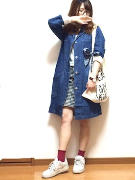 「GRL（グレイル）のアイテム（デニムジャケット）」を使った、TOMOさん（レディース・153cm）の春コーディネート