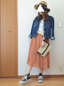 「GRL（グレイル）のアイテム（デニムジャケット）」を使った、TOMOさん（レディース・153cm）の春コーディネート