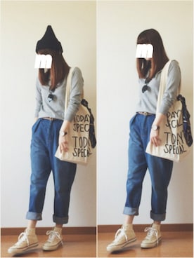 「Factor=（ファクターイコール）のアイテム（財布/小物）」を使った、TOMOさん（レディース・153cm）の春コーディネート