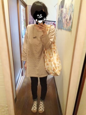 「アイテム（チュニック）」を使った、きりりん ◯△□さん（レディース・157cm・20代）の秋コーディネート