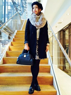IENA SLOBE広島　mochiさんの「フラワージャガードスカート。」を使ったコーディネート