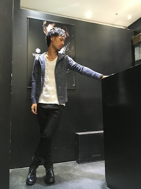 「TORNADO MART（トルネードマート）のアイテム（シューズ）」を使った、Niidoさん（メンズ・172cm）の秋コーディネート