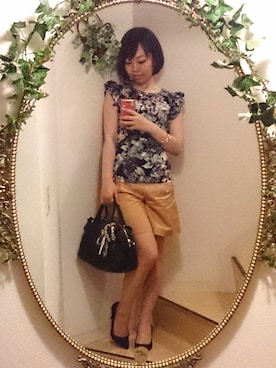 「BORNY（ボルニー）のアイテム（トップス）」を使った、maicoronさん（レディース・159cm）の夏コーディネート